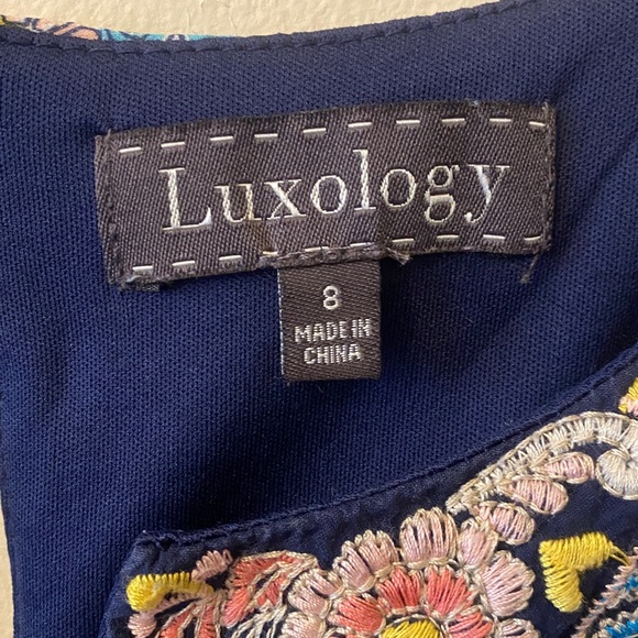Luxology Embroidered Multicolor Sleeveless Mini Dress - Picture 4 of 13